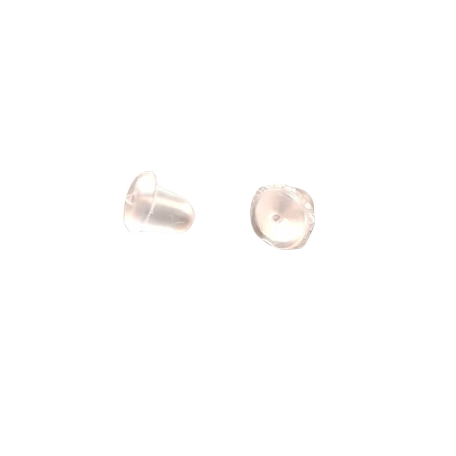 20 Pairs Silicon earring backings, 4mm x 4mm