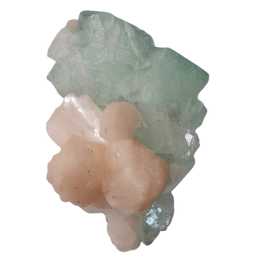 Apophylite with Stilbite, India (5.4 x 13 x 8.5cm)