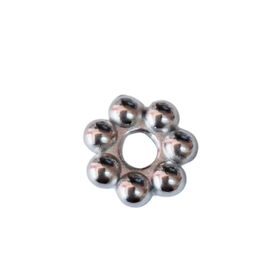 Daisy bead, Stainless steel, 1.5 x 5.5mm