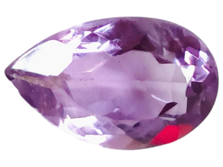 Amethyst cut stone, Pear Cut, 4.99ct, 14x9mm
