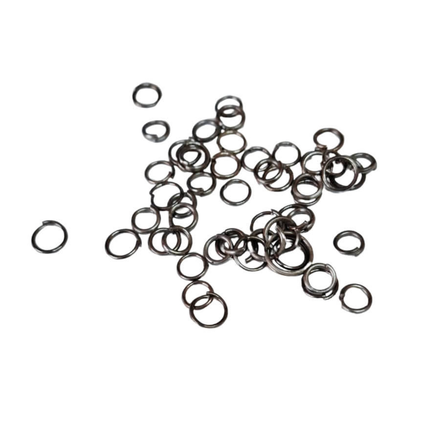 50x Jump rings, Copper, Gun metal colour