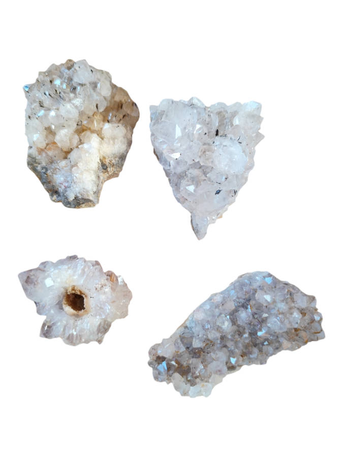 Quartz from Mozambique, small drusy plates 4 to 8 cm