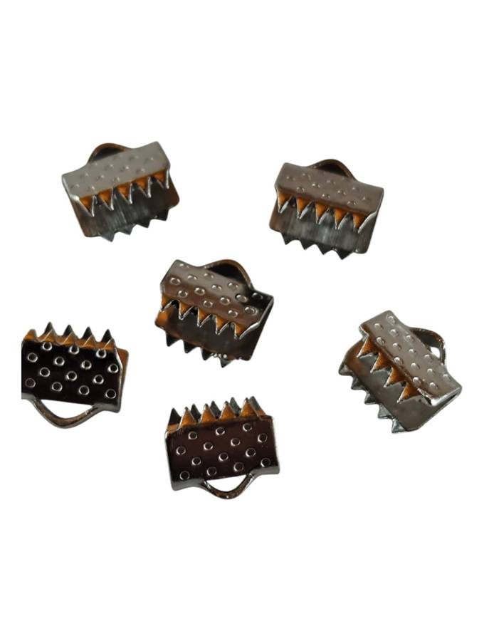 6 x Ribbon crimp, 6 x 5mm, Stainless steel