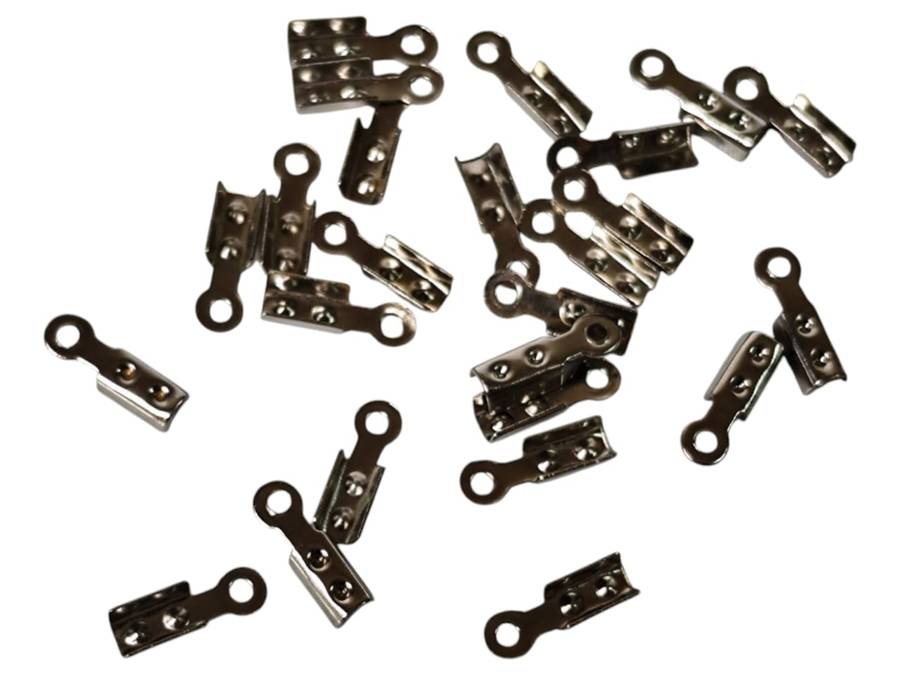 20 pcs 8.2 mm cable end crimp, silver color