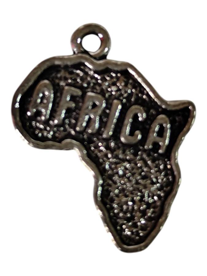 Africa charm, Base metal, 24 x 19mm