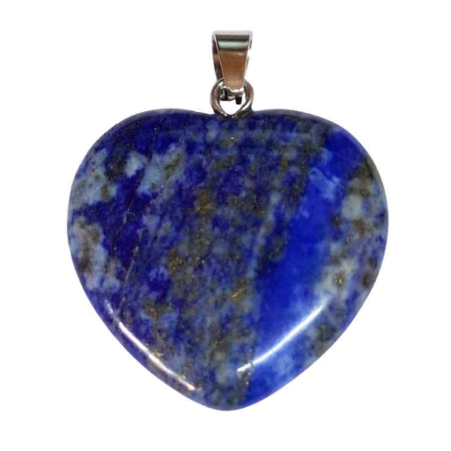 Lapis lazuli heart pendant, 31mm incl. bail