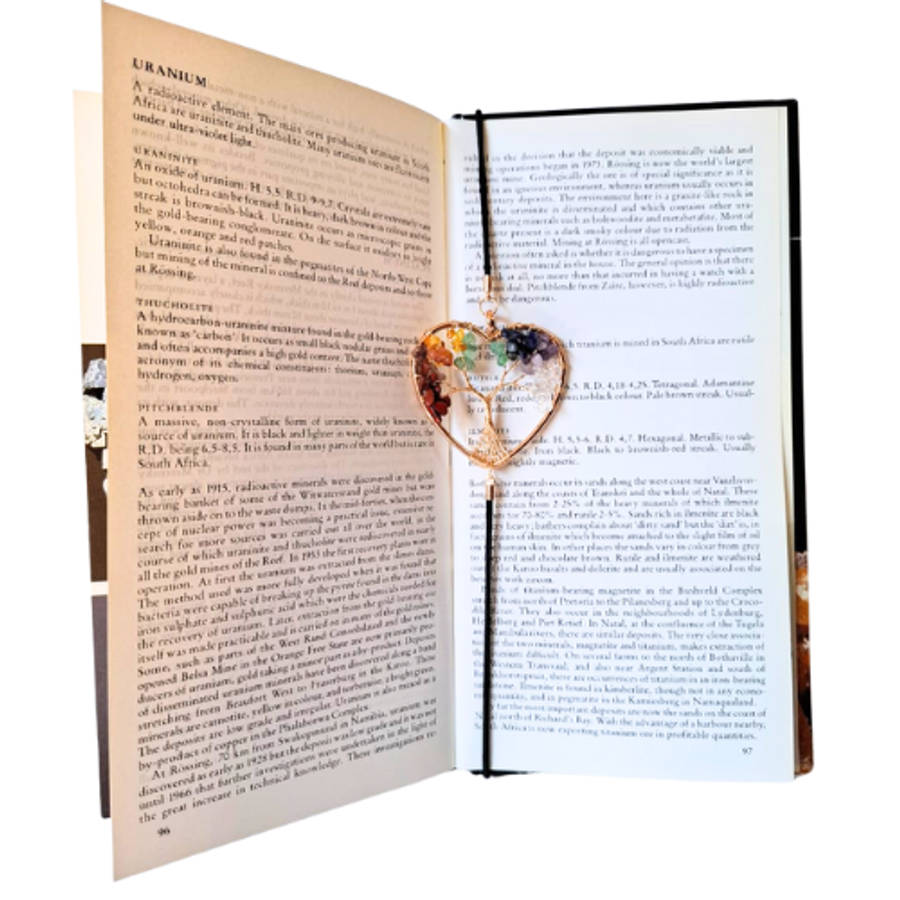 Heart Tree of life chakra bookmark, elastic