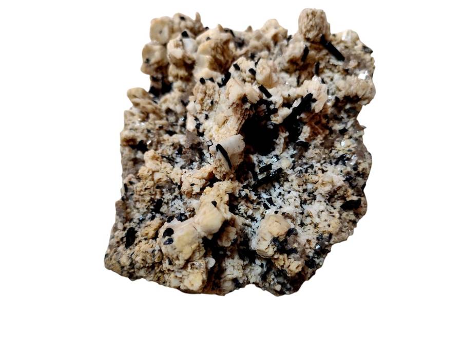 Aegerine with smoky quartz with feldspar cluster, Zomba in Malawi, 24 x 15.5 x 14cm, 4.1kg