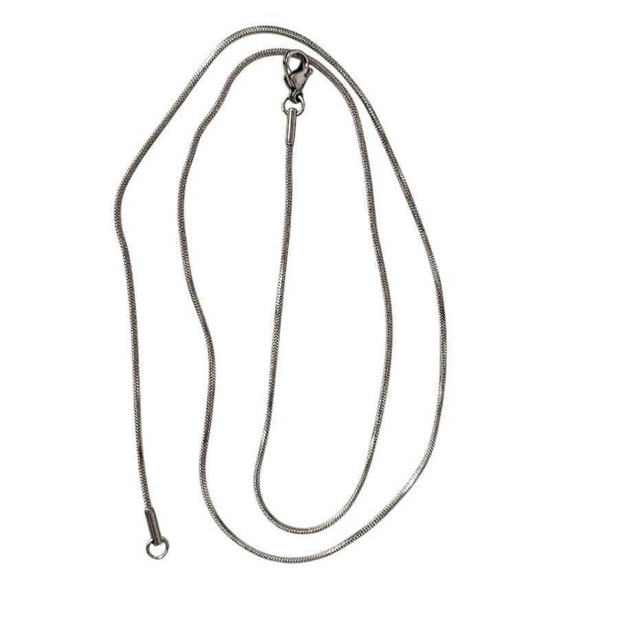 Triangular Snake Chain with lobster clasp, Stainless steel, 1.5mm wide, 56cm