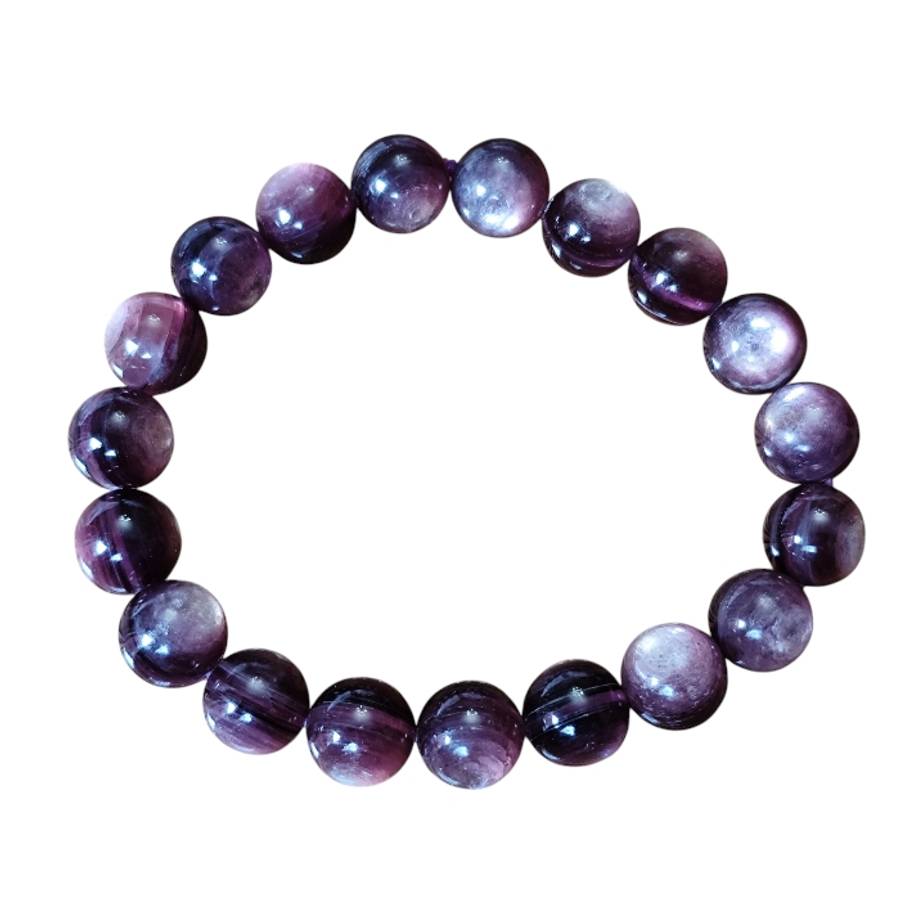Lepidolite bead bracelet,10-10.5mm, stretchcord