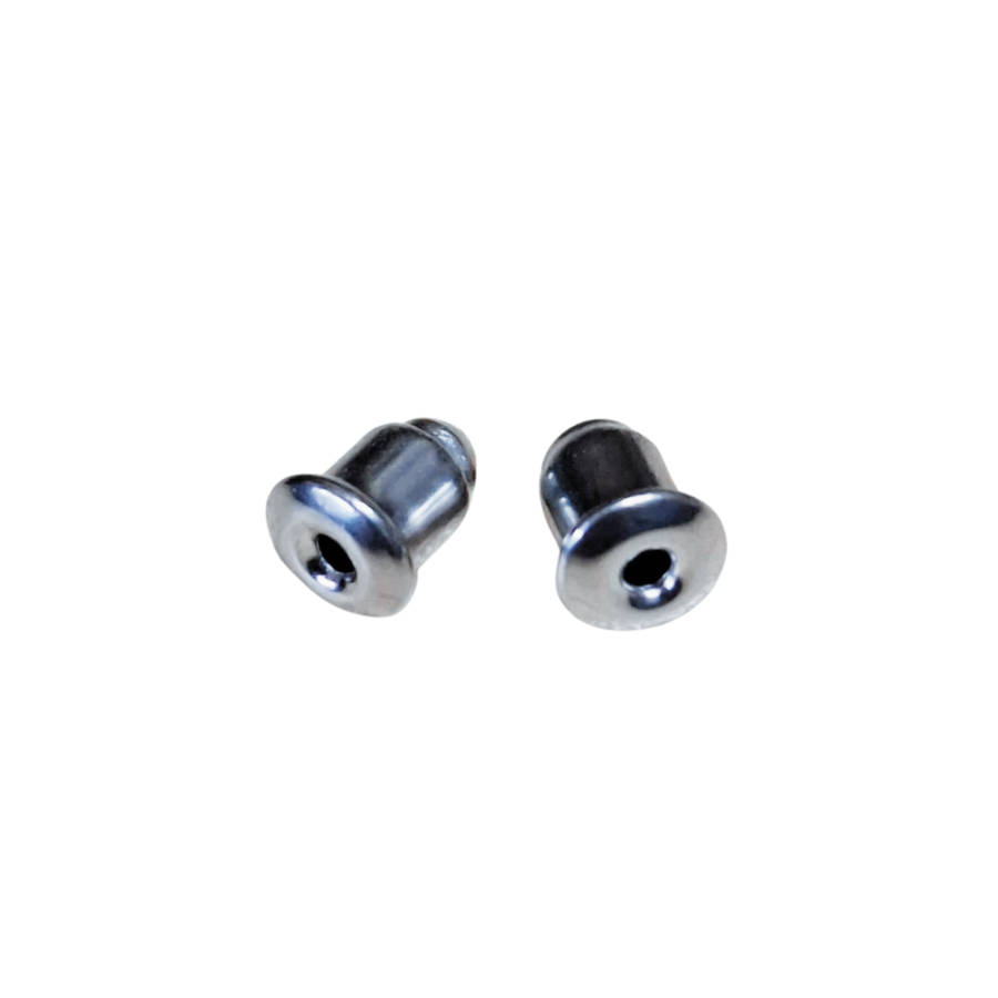 5x Pairs Bullet clutch earring backings, Stainless steel