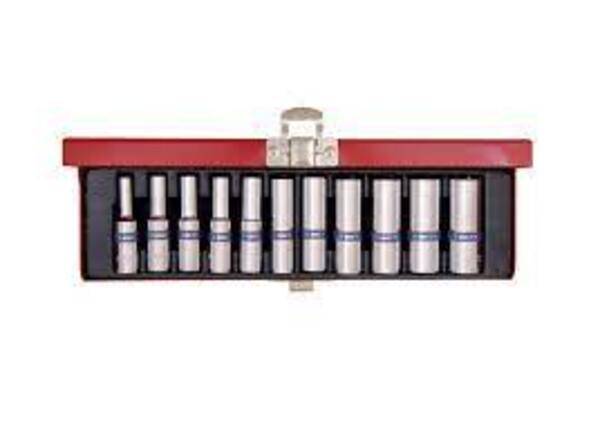 KING TONY SOCKET SET 1/4 METRIC DEEP 4 13MM 6P | 2511MR