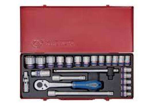 KING TONY SOCKET SET 24PC 1/2 8 32MM 12P | 4028MR