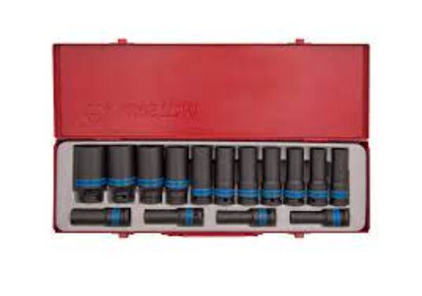 KING TONY SOCKET SET 15PC 1/2 DEEP IMPACT 10 32MM 6P | 4415MP03