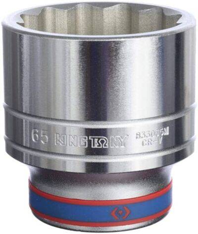 KING TONY SOCKET STANDARD 1 X 65MM 12P | 833065M