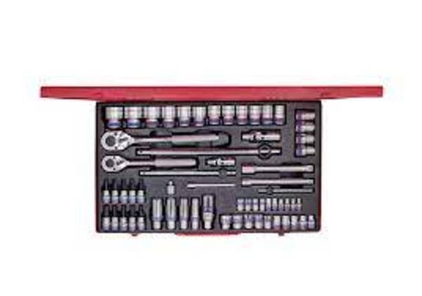 KING TONY SOCKET SET COMBINATION 1/4 3/8 & 1/2 62 PC | 9063MR