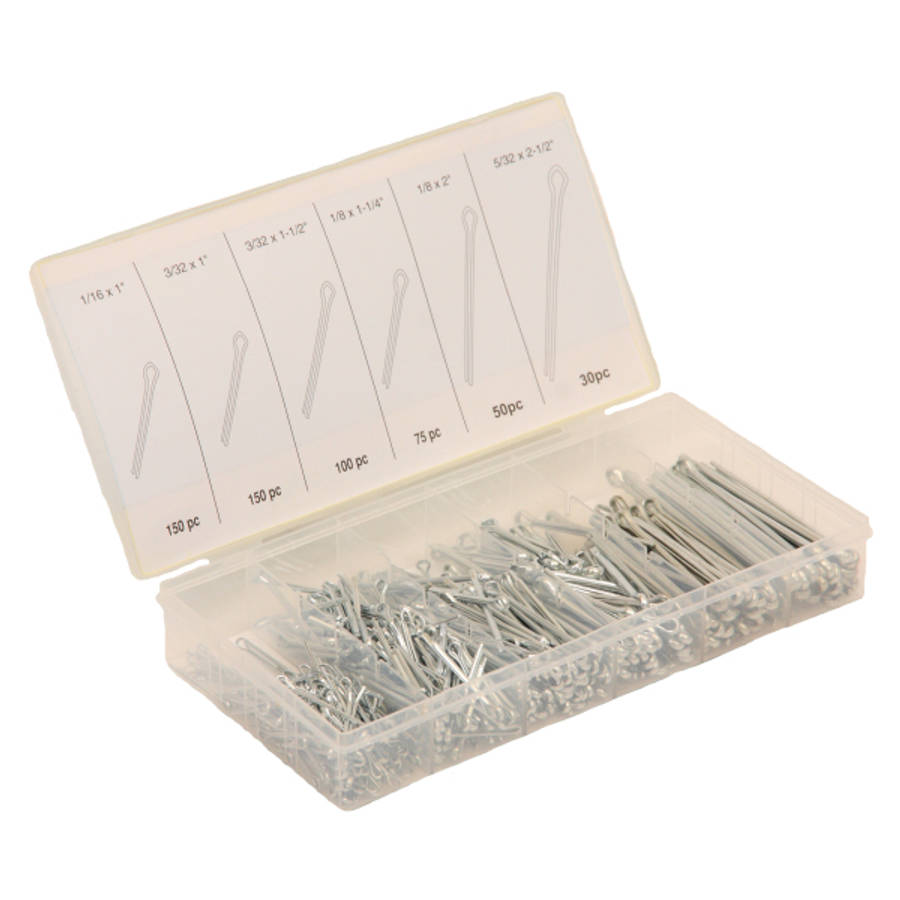 Micro-Tec 555Pcs Split Pin (Cott) Assortment | I45205