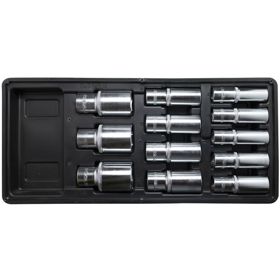 FIXMAN TRAY 12 PIECE 1/2"  DRIVE DEEP SOCKETSFIX F1BT63