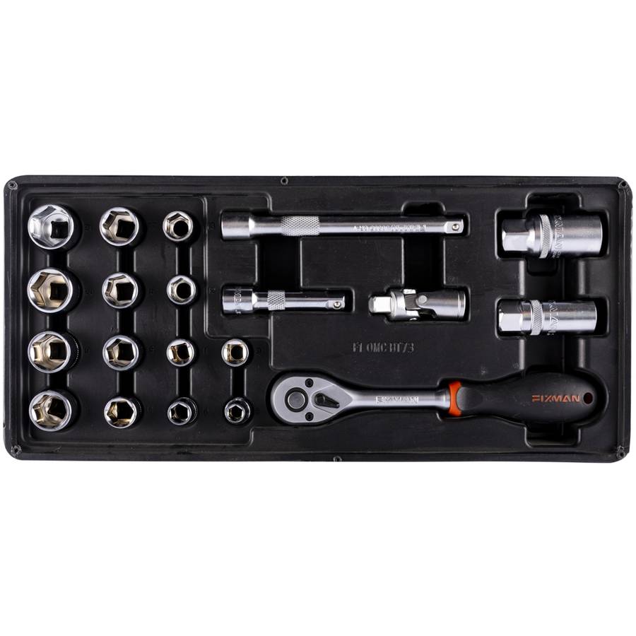 FIXMAN 20-PC 3/8"  DR. SOCKETS &  ACCESSORIESFIX F1BT73
