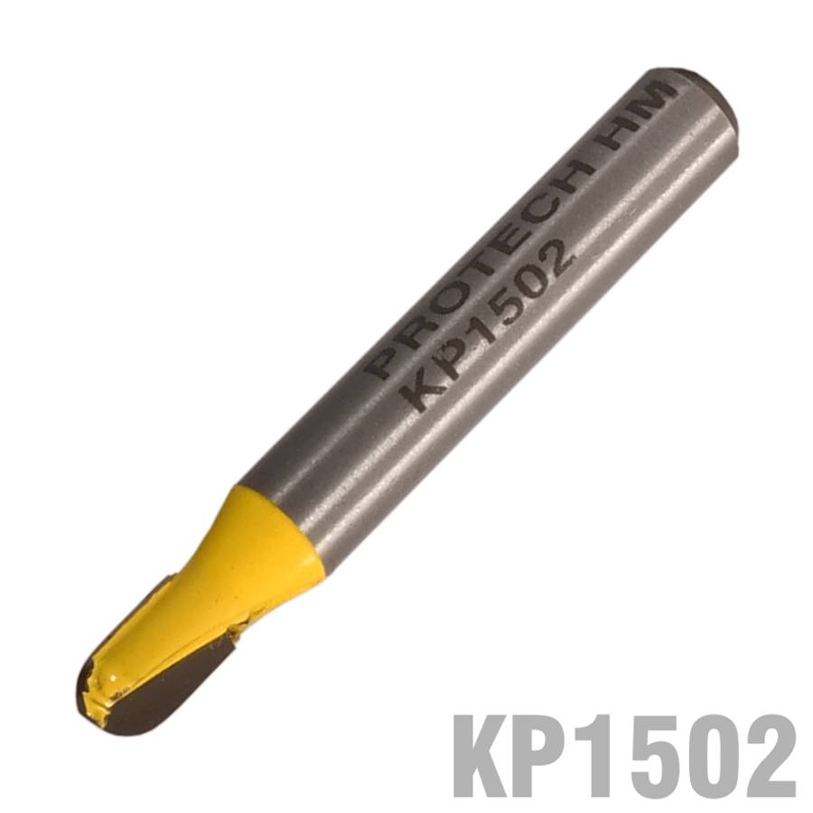 PRO-TECH- ROUND NOSE VEINING BIT ONE FLUTE 3/16"  X 5/16"  1/4"  SHANKKP1502