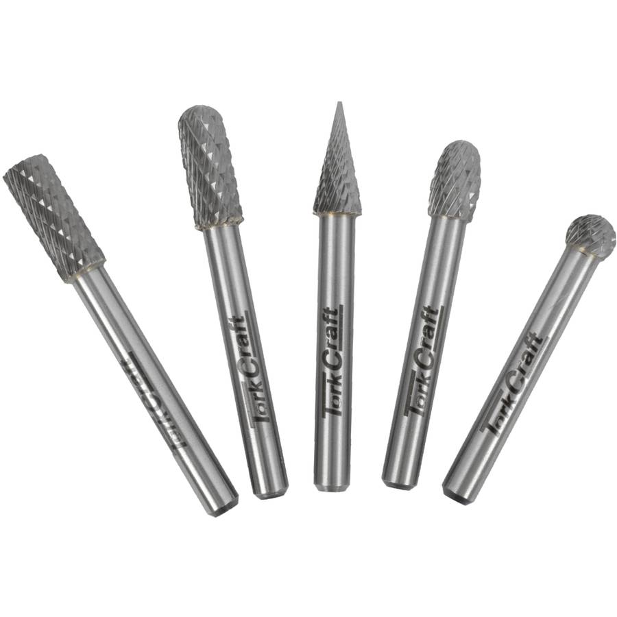 TORK CRAFT - ROTARY BURR SET 5 PC ASSTD 8MM DIA TUNGSTENM6502