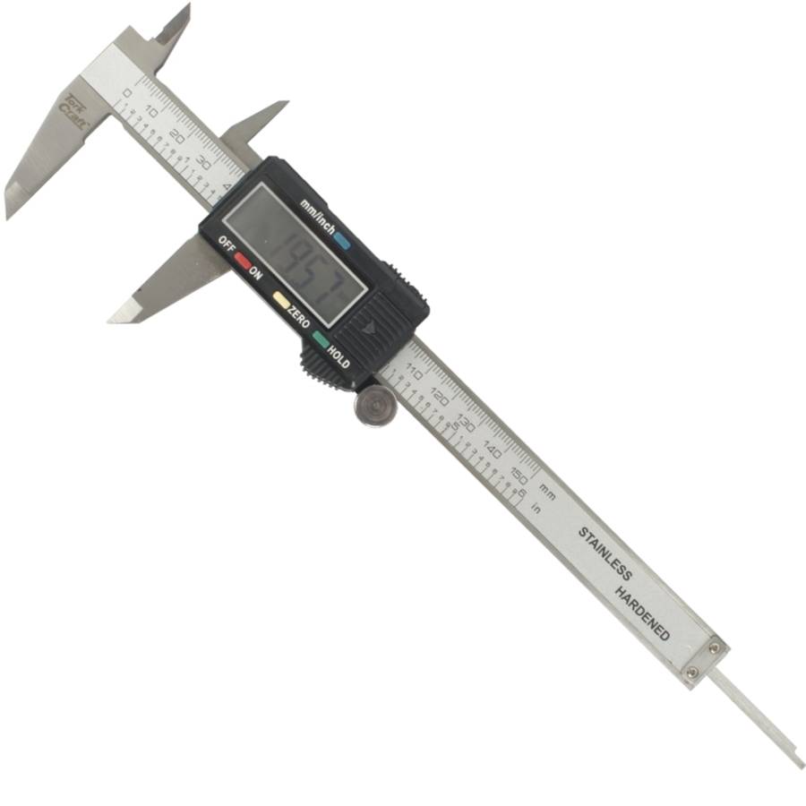 TORK CRAFT - VERNIER DIGITAL 150MM MEMORY HOLD S/STEEL 0.01MM ACC. METRIC / INCHME15150