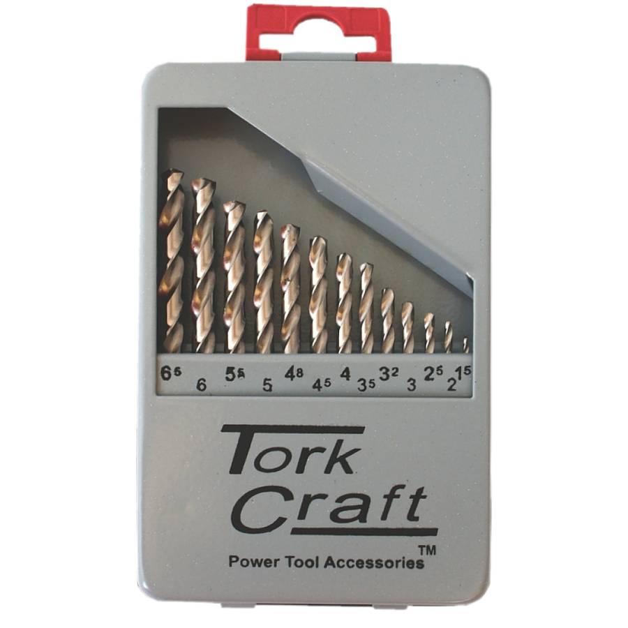 TORK CRAFT - DRILL BIT SET 13PCE HSS GROUND BRIGHT FINISHNR01013