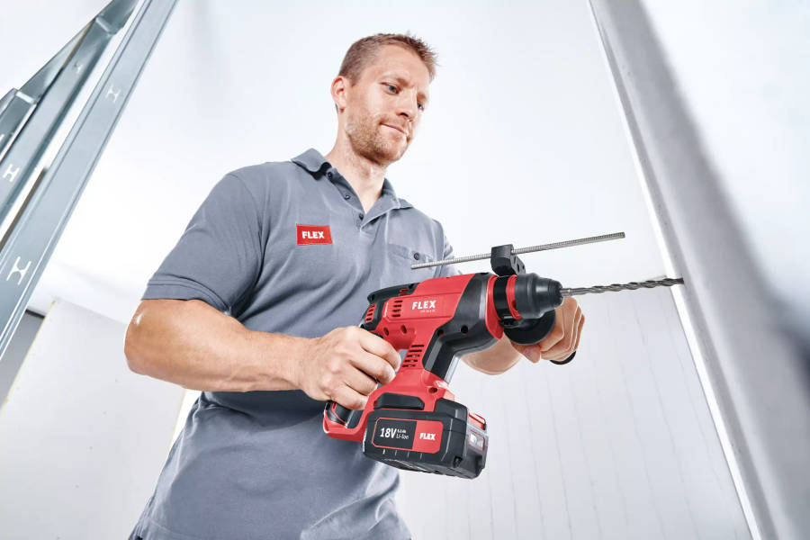 FLEX CHE 18.0-EC SDS-Plus Cordless Rotary Hammer Set