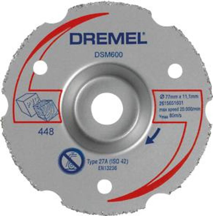 DREMEL - DSM600 multi-purpose flush-cutting disc 77mm (carton pack)        2615S600JB