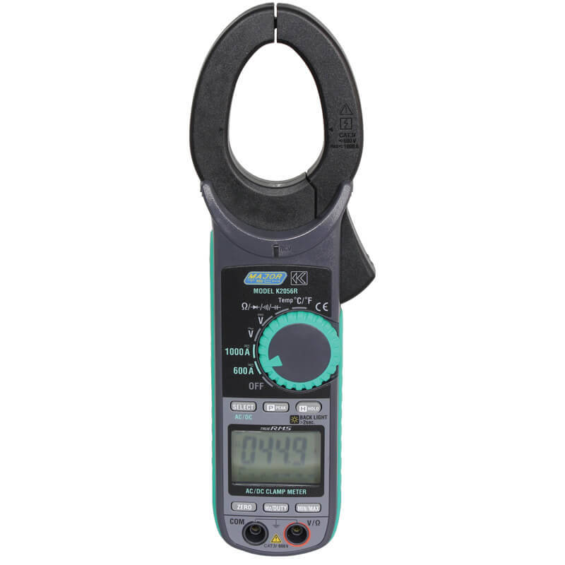 MAJOR-TECH - 1000A AC/DC TRMS Clamp Meter, CAT IV 600VK2056R
