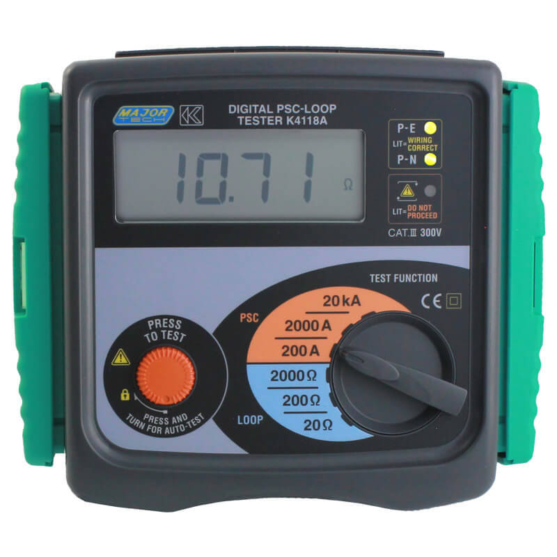 MAJOR-TECH - Digital Loop & PSC / PFC Tester, CAT III 300VK4118