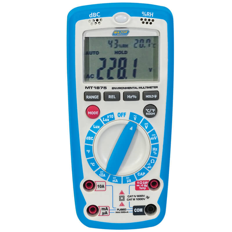 MAJOR-TECH - 6-in-1 Environmental Multimeter, CAT IV 600VMT1875