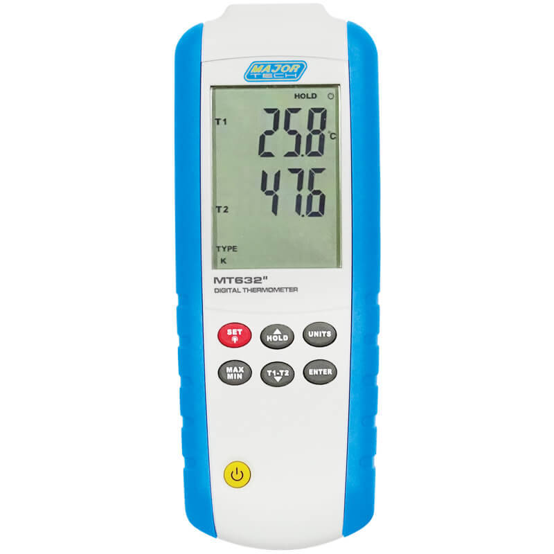 MAJOR-TECH - Dual Input Type-K Thermometer, -200°C to 1372°CMT632