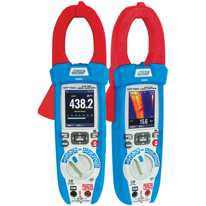 MAJOR-TECH - 1000A AC/DC Thermal TRMS Clamp Meter, CAT IV 600VThermal Imager BluetoothMT784