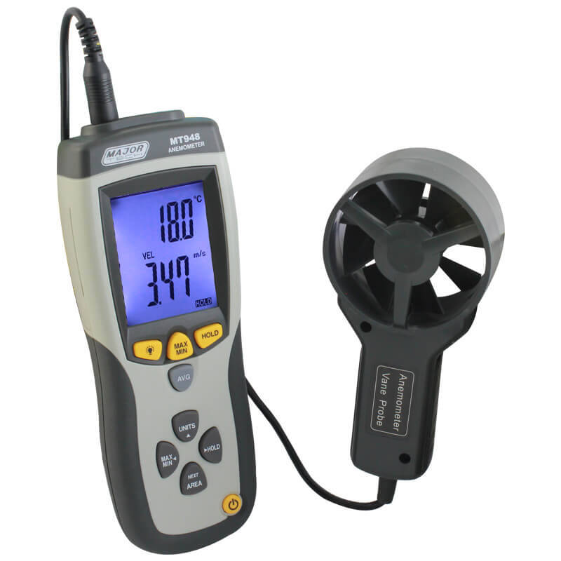 MAJOR-TECH - Thermo-Anemometer with Data LoggerMT948
