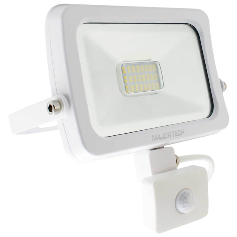 MAJOR-TECH - 20W LED Floodlight with PIR Sensor 4000KSLF20CW