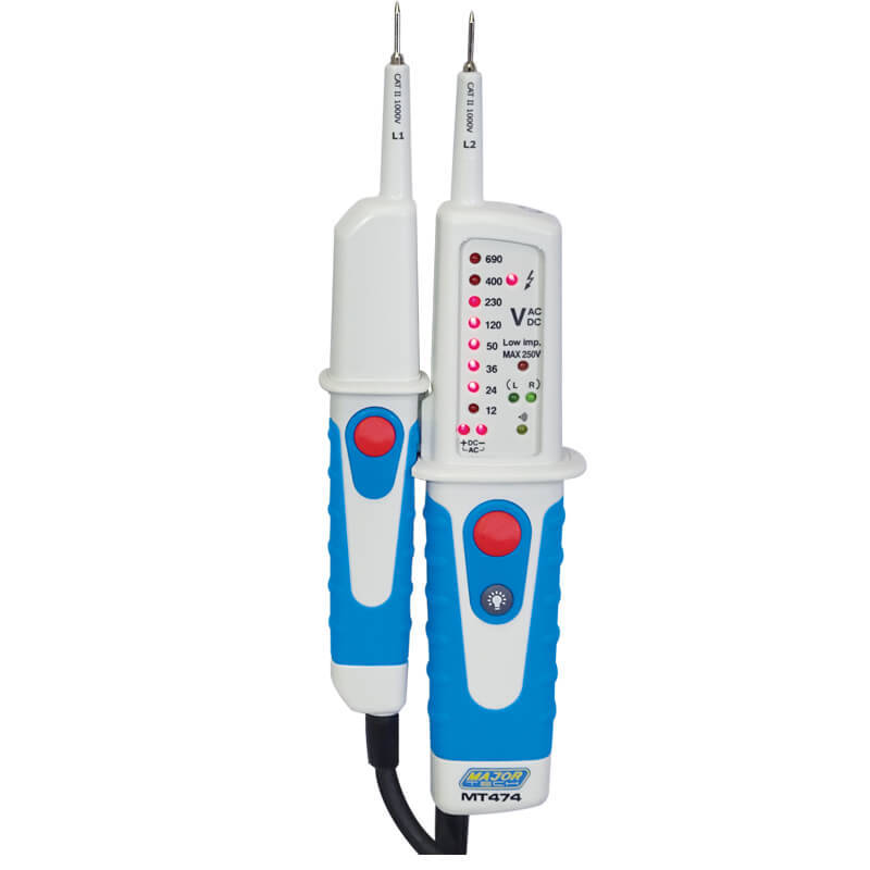 MAJOR-TECH - 690V AC/DC LED Voltage Tester, CAT IV 600VMT474