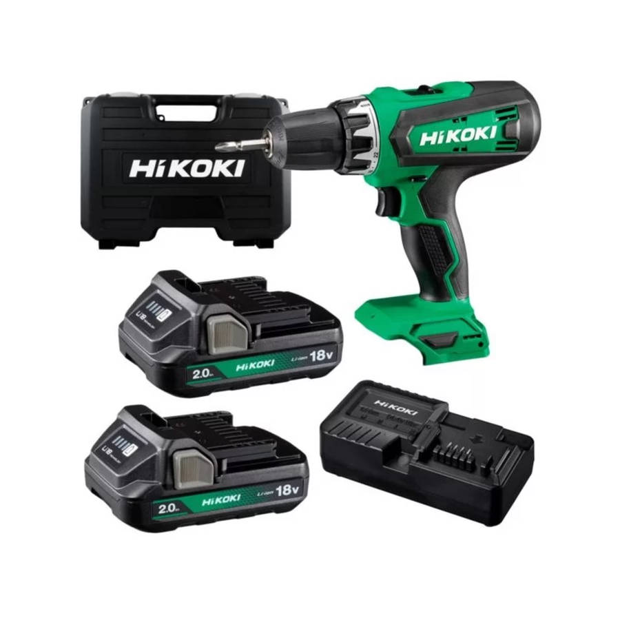 HIKOKI DRILL IMPACT 18V 55NM 13MM SET   HTC-DV18DF-WC