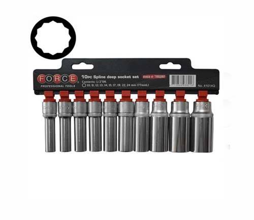 FORCE 1/2 DR 10PC DEEP SOCKETS SET 10-24MM   FO41014Q