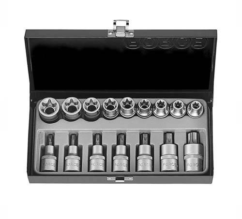 FORCE 1/2 DR 16PC CHROME SOCKET SET E10-E24  FO4171