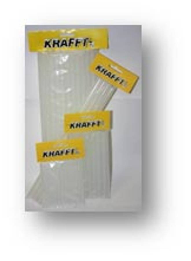 KRAFFT GLUE STICKS 300X7MM 1KG 75 PCE TRANSPARENT WHITE  HMG7/1