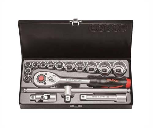 FORCE 1/2 DR 16PC SOCKET SET 10-32MM  FO4162-5