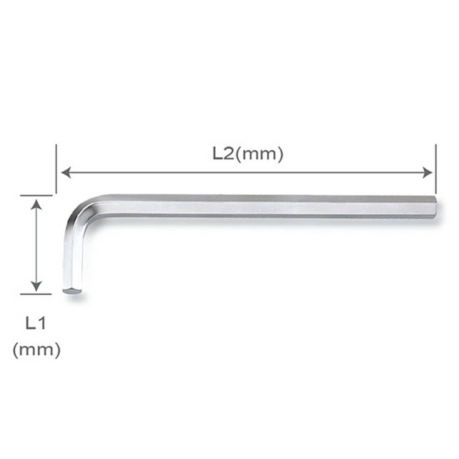 TOPTUL - 5 MM LONG HEX KEY WRENCH        AGAL0512