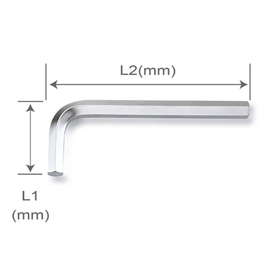 TOPTUL - 5 MM SHORT HEX KEY WRENCH        AGAS0509