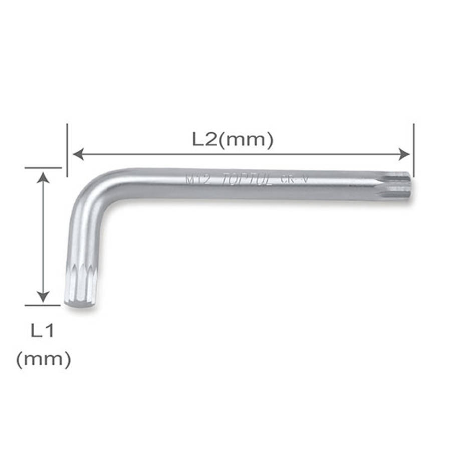 TOPTUL - M5 SPLINE KEY WRENCH        AGGS0508