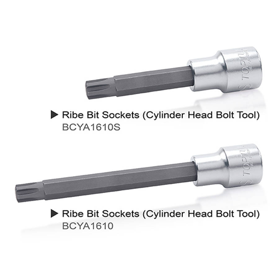 TOPTUL - 1/2 RIBE BIT SOCKET(M10s)-CYLINDER HEAD        BCYA1610