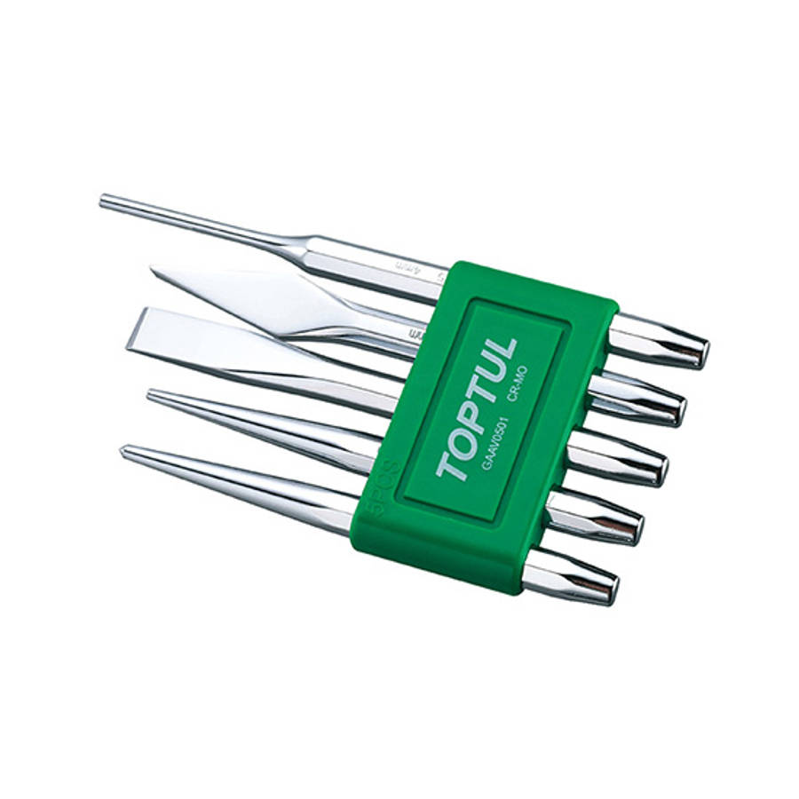 TOPTUL - 5 PCS.CHISEL SET & PIN PUNCH        GAAV0501