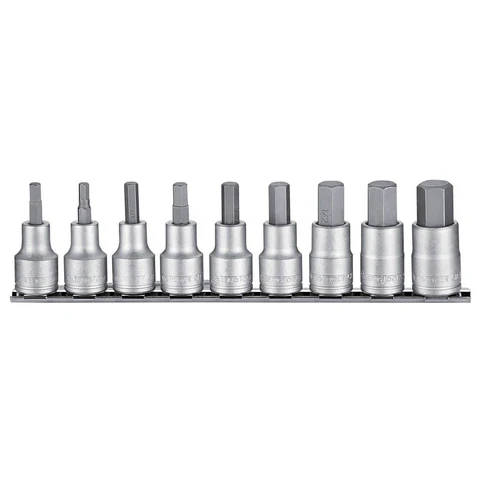 TENG TOOLS - 9PC 1/2Inch Drive Hex Bit Socket Set AF/Imperial - M1209AF