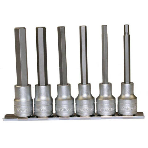 TENG TOOLS - 6PC 1/2inch Drive Long Hex Socket Set - M1211