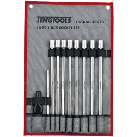 TENG TOOLS - 3/8inch Drive T-Bar Deep Metric Socket Set -  TBW10